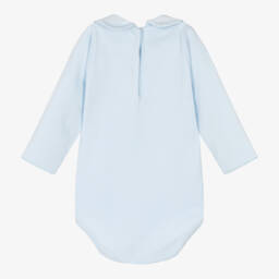 Babidu-Boys Ocean-Hued Snug Cotton Bodysuit | Childrensalon Outlet