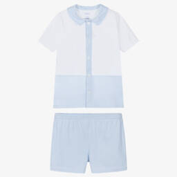 Babidu-Boys Soft Blue & White Sleep Set | Childrensalon Outlet