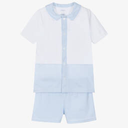 Babidu-Boys Soft Blue & White Sleep Set | Childrensalon Outlet