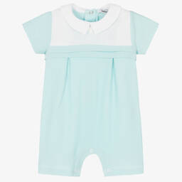 Babidu-Boys Turquoise Blue Cotton Piqué Shortie | Childrensalon Outlet