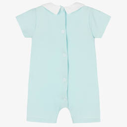 Babidu-Boys Turquoise Blue Cotton Piqué Shortie | Childrensalon Outlet