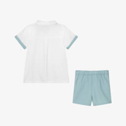 Babidu-Boys Two-Tone Cotton Ensemble | Childrensalon Outlet