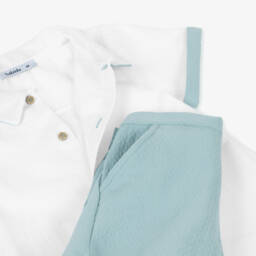 Babidu-Boys Two-Tone Cotton Ensemble | Childrensalon Outlet