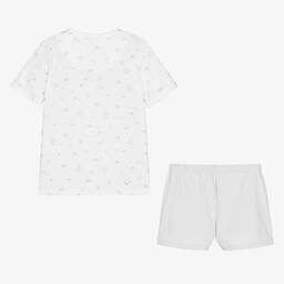 Babidu-Boys White & Grey Cotton Pyjamas | Childrensalon Outlet