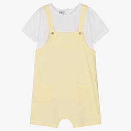 Babidu-Футболка и желтый полукомбинезон из хлопка | Childrensalon Outlet