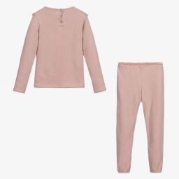 Babidu-Dusty Pink Organic Tracksuit  | Childrensalon Outlet