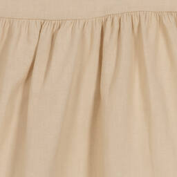 Babidu-Бежевое хлопковое платье | Childrensalon Outlet