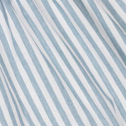 Babidu-Girls Blue Stripe Linen & Cotton Dress | Childrensalon Outlet
