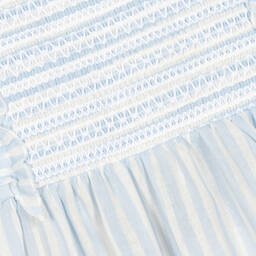 Babidu-Girls Blue Striped Smocked Dress | Childrensalon Outlet