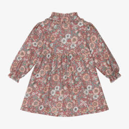 Babidu-Girls Cotton Floral Pink Frock | Childrensalon Outlet