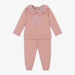 Babidu-Girls Cotton Pink Lounge Set | Childrensalon Outlet