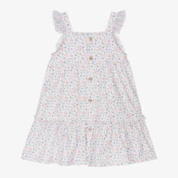 Babidu-Нежное кремовое платье с цветочным узором для девочек | Childrensalon Outlet