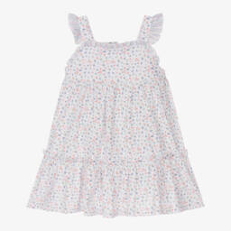 Babidu-Нежное кремовое платье с цветочным узором для девочек | Childrensalon Outlet