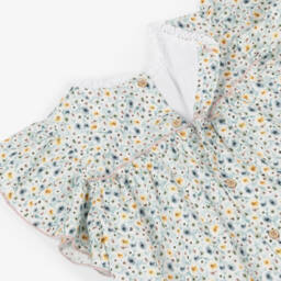 Babidu-Girls' Elegant Blue Floral Frock | Childrensalon Outlet