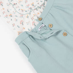 Babidu-طقم فاخر للبنات باللون العاجي والأزرق | Childrensalon Outlet