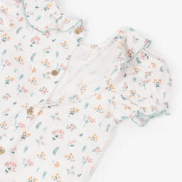 Babidu-طقم فاخر للبنات باللون العاجي والأزرق | Childrensalon Outlet