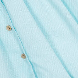 Babidu-Girls Green Cotton Dress | Childrensalon Outlet