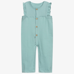 بابيدو -Girls Green Cotton Jumpsuit | Childrensalon Outlet