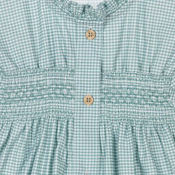 Babidu-Girls Green Cotton Shorts Set | Childrensalon Outlet