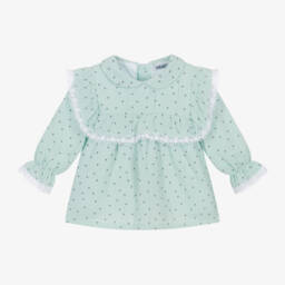 Babidu-Girls Mint Star Patterned Dress | Childrensalon Outlet