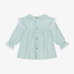 Babidu-Girls Mint Star Patterned Dress | Childrensalon Outlet
