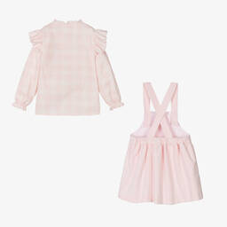 Babidu-Girls Pink Blouse & Corduroy Dress Set | Childrensalon Outlet