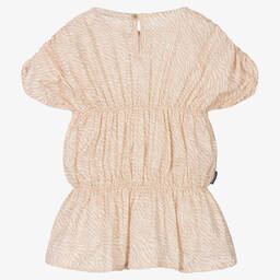 Babidu-Girls Pink Cotton Dress | Childrensalon Outlet