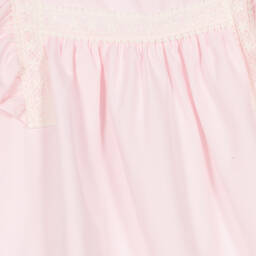 Babidu-Girls Pink Cotton Dress | Childrensalon Outlet