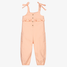 بابيدو -جمبسوت قطن جيرسي لون زهري مرجاني للبنات | Childrensalon Outlet