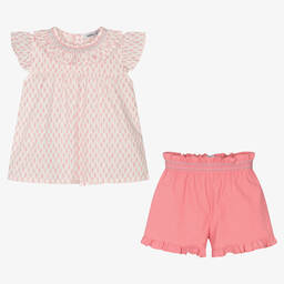 Babidu-Розовая блузка и шорты из хлопка | Childrensalon Outlet