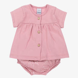 بابيدو -Girls Pink Cotton Shorts Set | Childrensalon Outlet