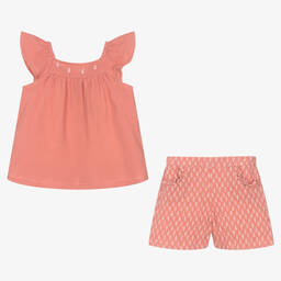 Babidu-Розовый топ и шорты из хлопка | Childrensalon Outlet