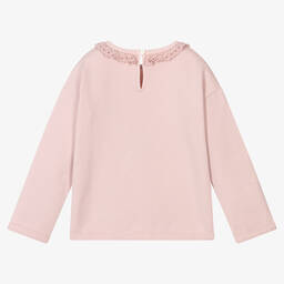 Babidu-Girls Pink Cotton Sweatshirt | Childrensalon Outlet