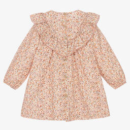 Babidu-Girls Pink Floral Ruffle Dress | Childrensalon Outlet