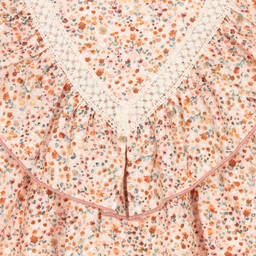 Babidu-Girls Pink Floral Ruffle Dress | Childrensalon Outlet