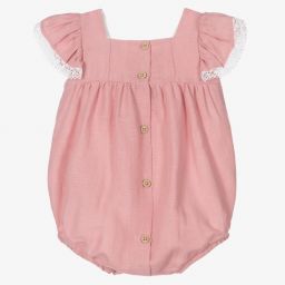 Babidu-Розовый льняной песочник для девочек | Childrensalon Outlet