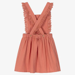 Babidu-Girls Pink Pinafore Dress | Childrensalon Outlet