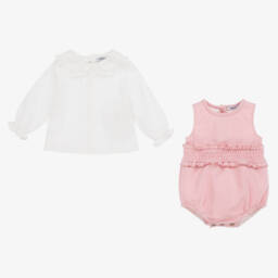 بابيدو -طقم بودي سوت لون زهري للمولودات | Childrensalon Outlet