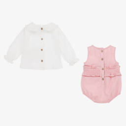 بابيدو -طقم بودي سوت لون زهري للمولودات | Childrensalon Outlet