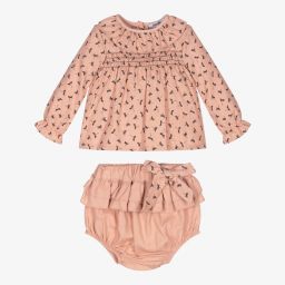 Babidu-Girls Pink Shorts Set | Childrensalon Outlet