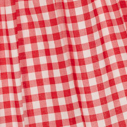 Babidu-Girls Red Gingham Cotton Dress | Childrensalon Outlet