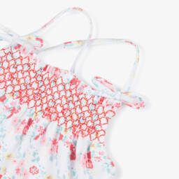 Babidu-Girls Rosy Floral Beach Swimsuit | Childrensalon Outlet