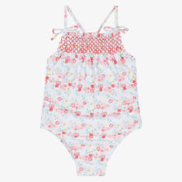 Babidu-Girls Rosy Floral Beach Swimsuit | Childrensalon Outlet