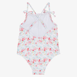 Babidu-Girls Rosy Floral Beach Swimsuit | Childrensalon Outlet