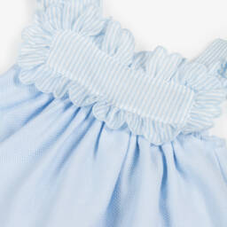 Babidu-Мягкий текстурированный комплект шорт для девочек в голубом цвете | Childrensalon Outlet