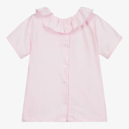 بابيدو -تيشيرت بياقة قطن لون زهري للبنات | Childrensalon Outlet
