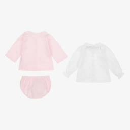 Babidu-Girls Soft Pink Shorts Ensemble | Childrensalon Outlet