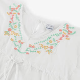 Babidu-Girls Soft White Floral Cover-Up | Childrensalon Outlet