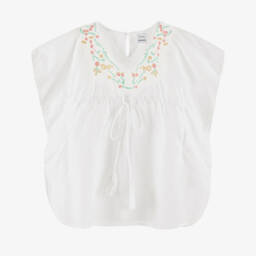 Babidu-Girls Soft White Floral Cover-Up | Childrensalon Outlet