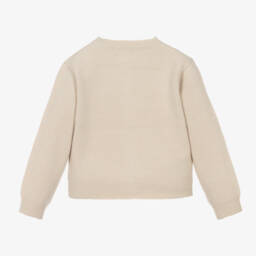 بابيدو -كارديغان بورود مطرزة لون عاجي للبنات | Childrensalon Outlet